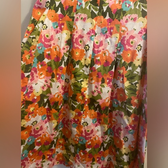 Talbots Petite Sleeveless Floral Print Collar Button Front Closure Dress Size 8P - Picture 7 of 12